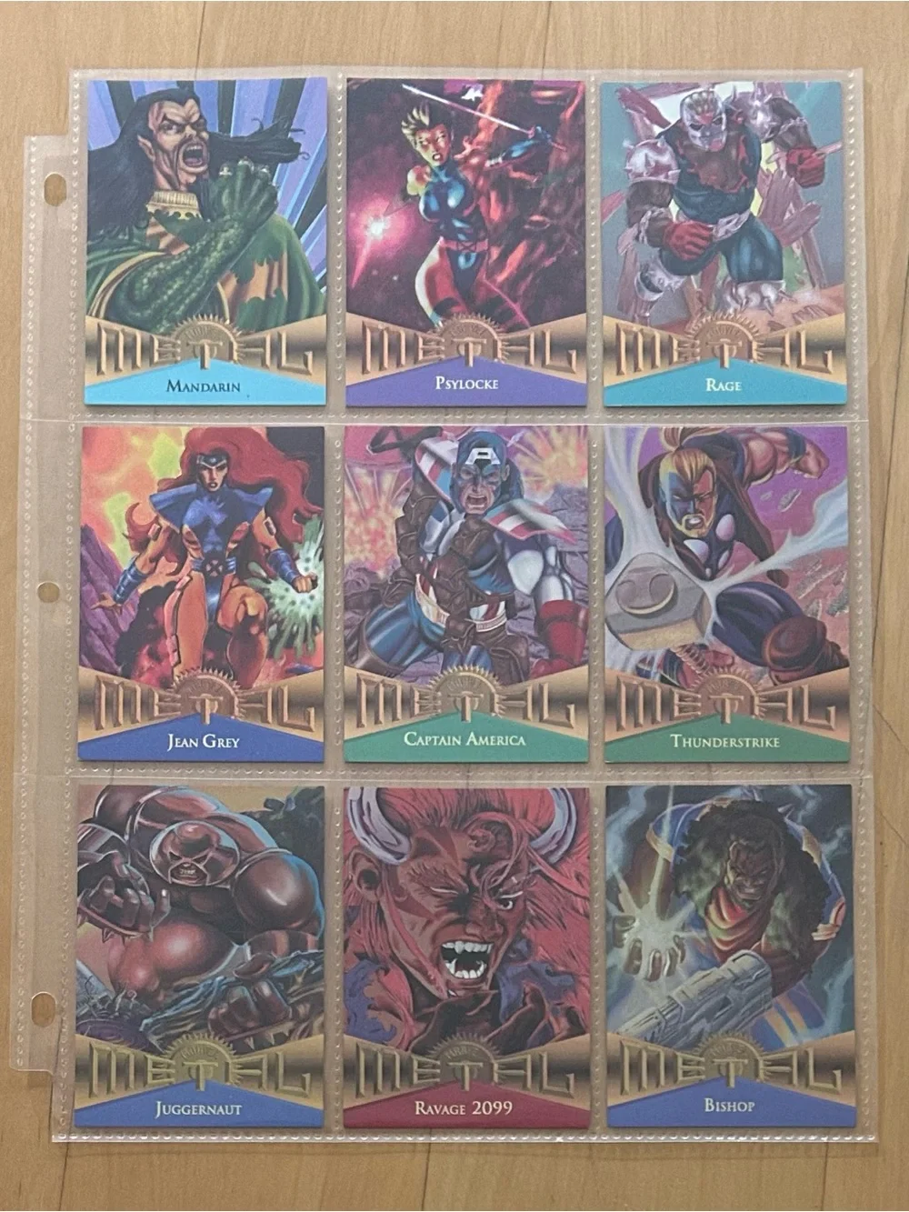 Marvel Metal Collector’s Cards (Lot of 9) - VGC